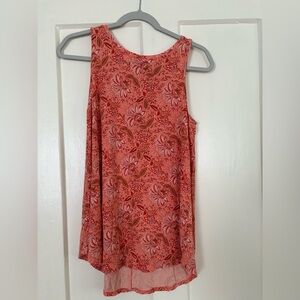 Old Navy Orange Tank Top Paisley Print